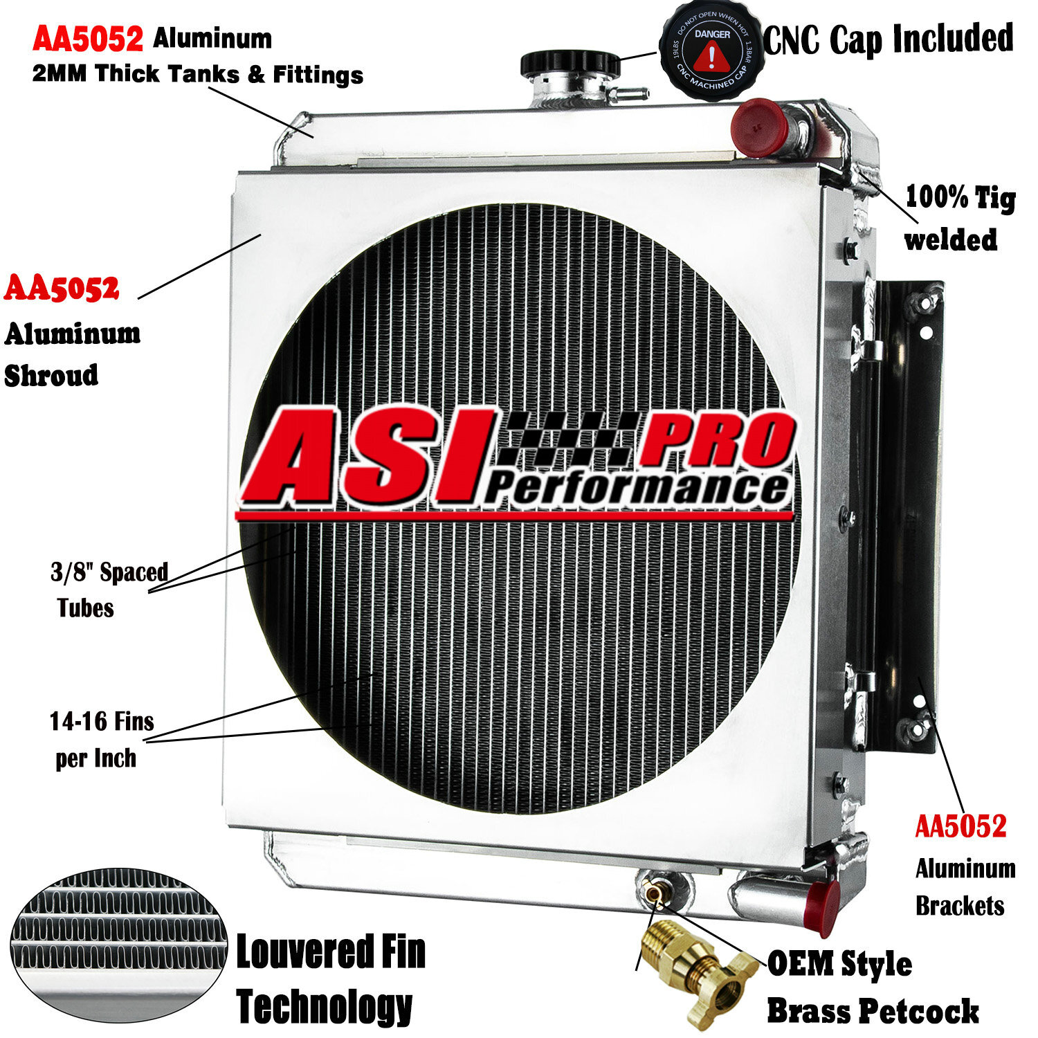 3 Row 52mm Radiator For Mustang 920 930 930A 940 Owatonna 920 930 940 425-34708