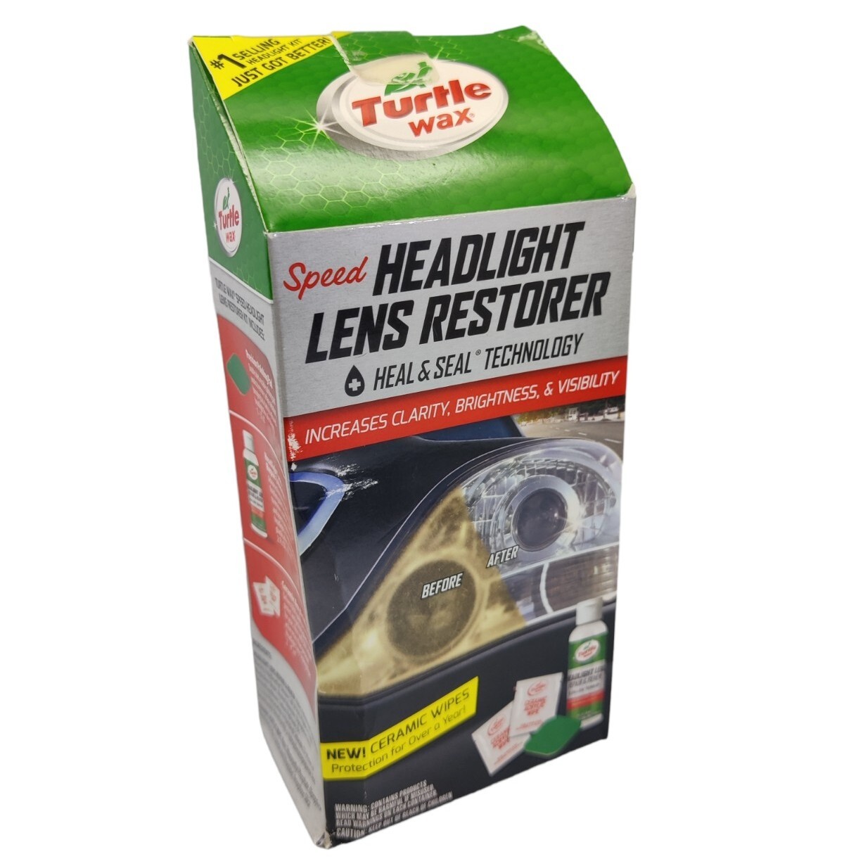 Turtle Wax New Speed Headlight Lens Restorer Kit Heal and Seal 12 Oz