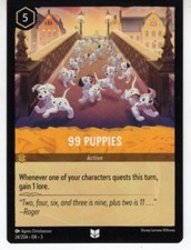 Lorcana Into The Inklands Uncommon Card #24 99 Puppies