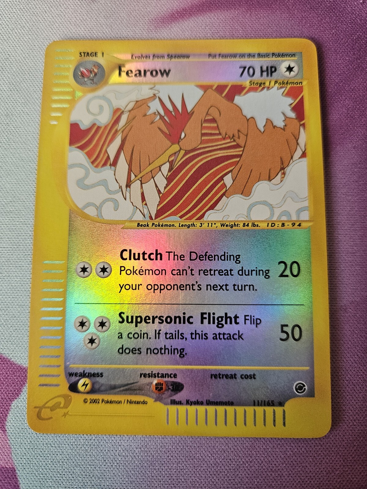 Pokemon FEAROW 11/165 | REVERSE HOLO | Near Mint | Expedition | 2002