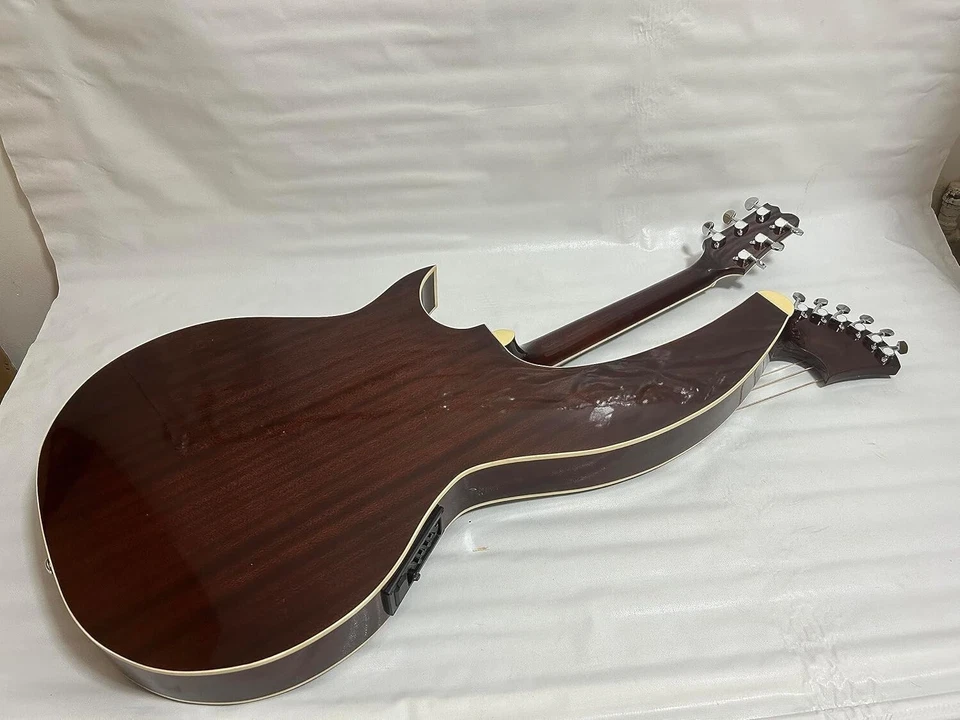 Профессиональная гитара Ktone для арфы, акустическая электрическая гитара с двойным грифом с подкладкой - Изображение 3 из 4