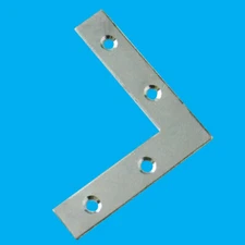 2x 75mm (3") Flat Corner Right Angle Plate Bracket Brace, Support Fixing Repair