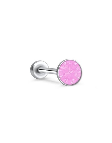 Threadless Labret Push Pin Nose Ring Steel Monroe Stud 3mm CZ 16G 18G 20G - Picture 6 of 14