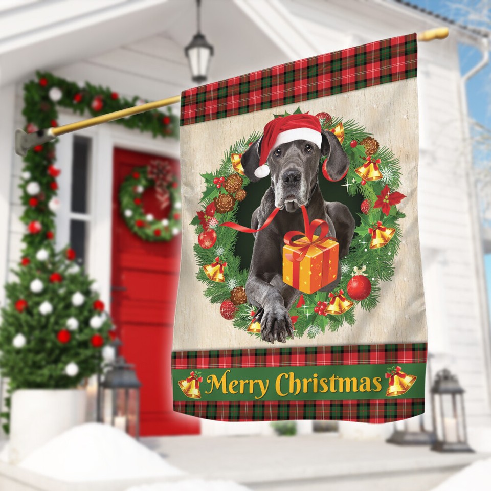 Personalized Dog Merry Chistmas Garden Flag - Gift For Dog Lovers main image 1