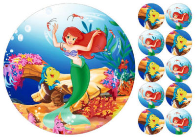 Tortenaufleger----Ariel---Geburtstag--Party---Fondant //Oblate