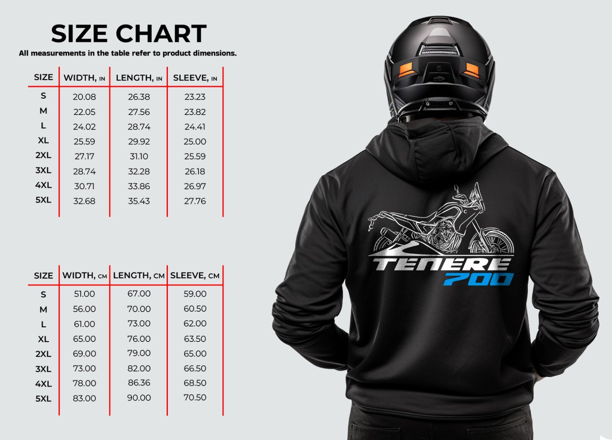 Yamaha Tenere 700 Hoodie, Motorcycle pullover for ADV Riders | eBay