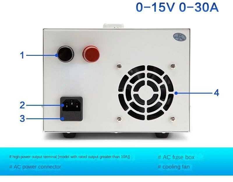 High-power DC Power Supply 0-15V 30A DC Regulated Power Supply KXN-1530D - Image 3 of 4