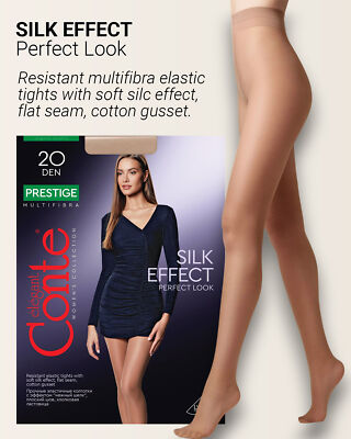 Conte PRESTIGE 20 Den  Sheer Classic,T-Shape S-XL Pantyhose Beige