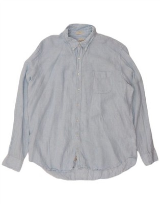 J. CREW Herren Tall Classic Fit Hemd 2XL Blau Leinen AI27