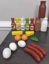 Pretend Play Food Step 2 Condiments Milk Bottles Eggs Plastic Mixed Lot