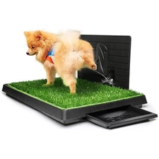 Hompet Dog Grass Pad with Tray Large, Puppy Turf Potty Reusable Training Pads...
