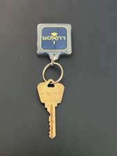 LUXOR Hotel & Casino Las Vegas Brass room key w/acrylic FOB