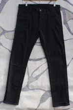 Unbranded UB144 Men’s 34 Black Skinny Selvedge Jeans – 34x41 Denim