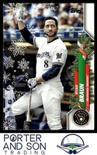 Ryan Braun 2020 Topps Holiday #HW166 Milwaukee Brewers Baseball Card