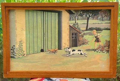 ancien affiche scolaire rossignol poucet lecture 9 - Photo 1/3
