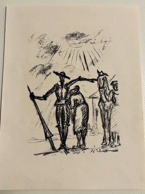 Klemm, Walter  zu Miquel de Cervantes Saavedra  Leben und Taten . 7 Lithogr.