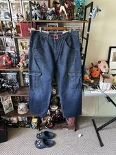 Marithe Francois Girbaud Cargo Pants Denim Blue Men  s Size 40 Baggy Y2K