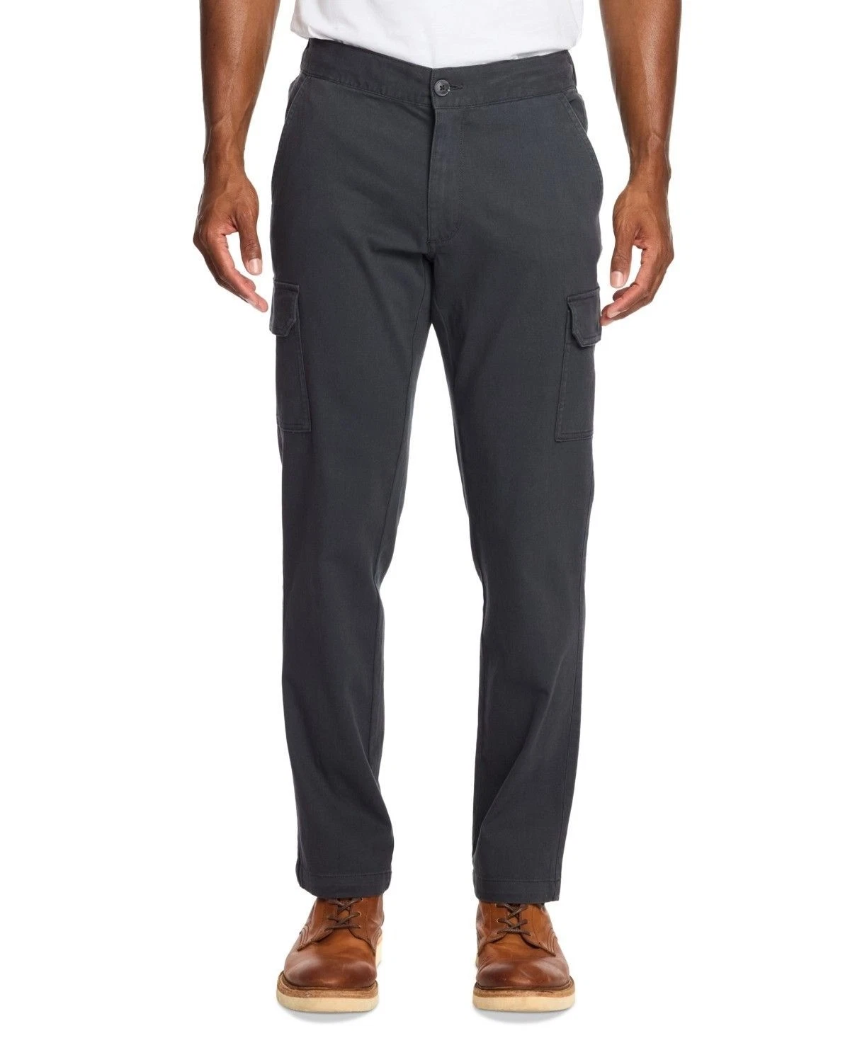 Weatherproof Vintage Mens Ultimate Comfort Stripped Cargo Pants Grey Size S NWT