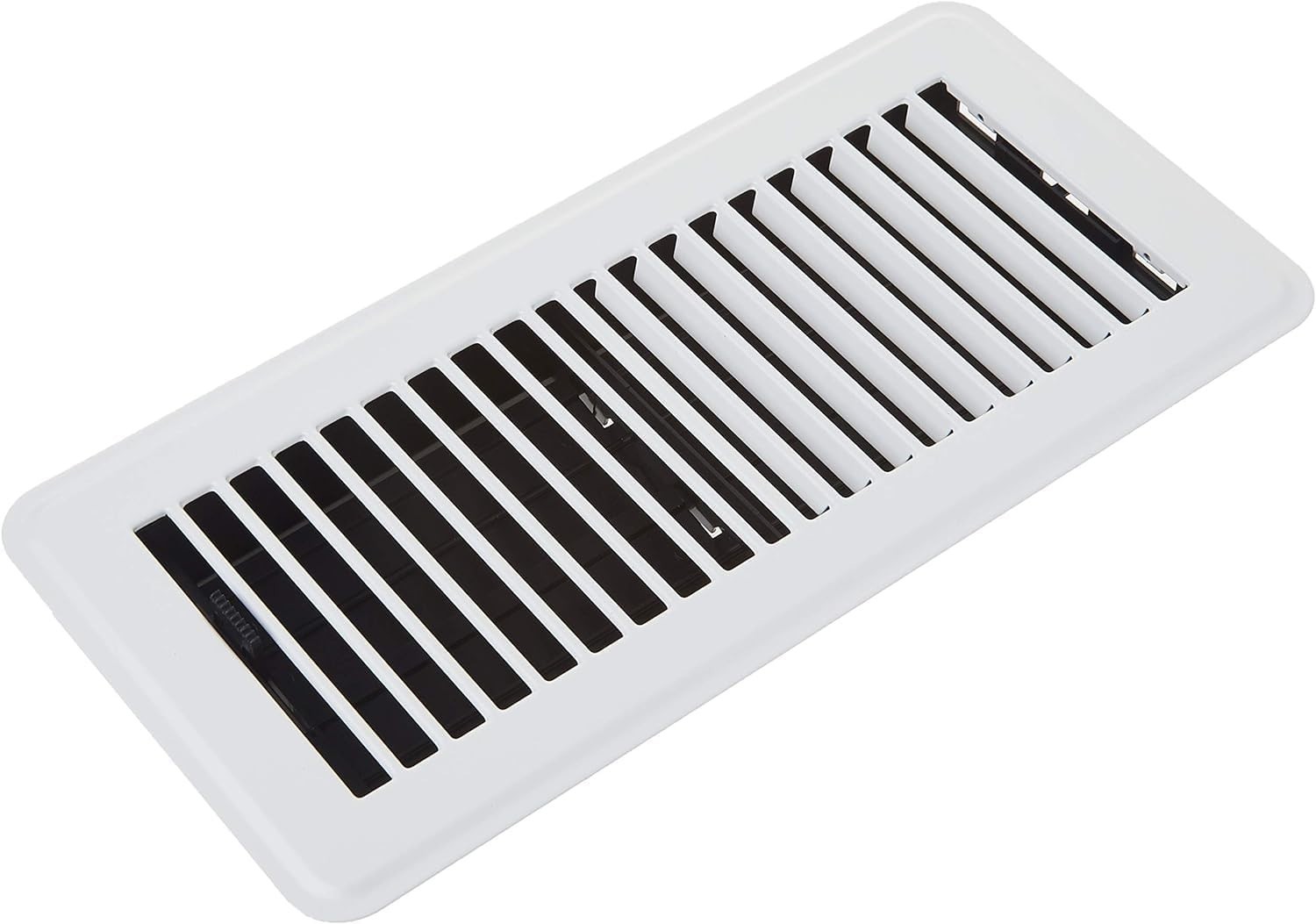 как выглядит Classic White Floor Register, 4" x 10" with Rust-Proof Damper and Easy Install фото