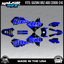 Graphics kit for Suzuki DRZ400 SM, S and E (2000-2024) Flow Series - Blue