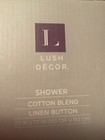 NWT LUSH DECOR LINEN BUTTON ONE SHOWER COTTON BLEND 72” x 72” REG $90.00 — photo 3
