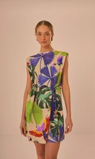 Farm Rio Women’s Sand McCaw Jungle Organic Cotton T Dress Size M NEW WITH TAGS