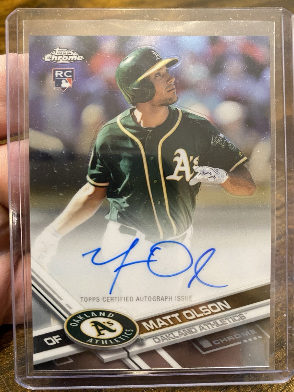 2017 Topps Chrome Matt Olson RC Auto RA-MO Athletics Braves