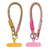 Handy-Lanyard, 2X, Universal, Diebstahlschutz, Mit Pads, Rose/Gelb