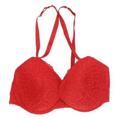 H&M, BH, Größe: 75D, Rot, Elasthan/Polyamid, Blumen, Spitze, Damen #xix