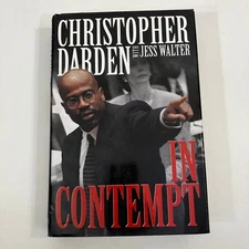 SIGNED In Contempt by Christopher Darden with Jess Walter 1st Edition 1996 HCDJ