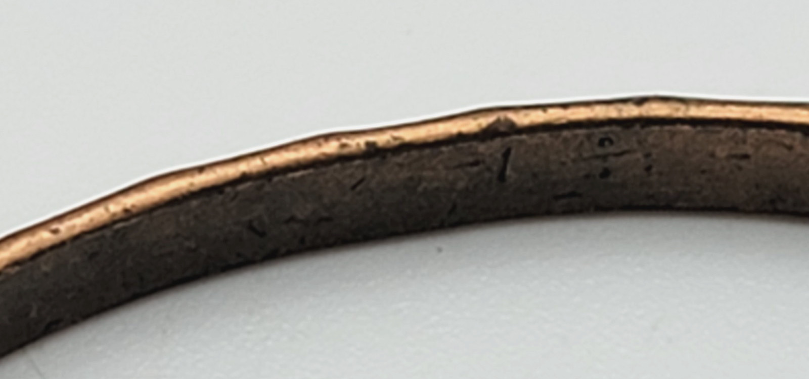 Vintage Stamped SOLID COPPER Bangle Bracelet 8.25" - image 2