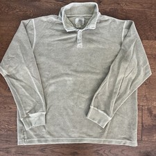 Vintage Territory Ahead XXL Mock Neck Button Pullover Sweater Soft Comfy Neutral