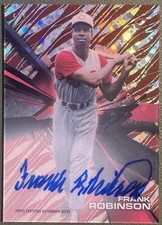 2015 Topps High Tek Frank Robinson Red Rainbow Autographs #5/5 REDS HOF