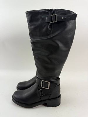 Carlos Santana Brown Sabrina Knee High Riding Wide Calf Boots Black Size 5.5M