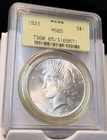 1923 Peace Silver Dollar $1 PCGS MS65 Old Green Holder OGH