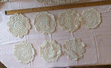 Lot of 20 Assorted Vintage Crocheted Pieces Table Textile Doilies craft upcylce