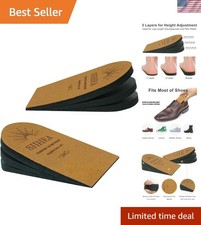 Adjustable Heel Lifts for Shoes, 1/4'' Height Increase Insoles for Achilles T...