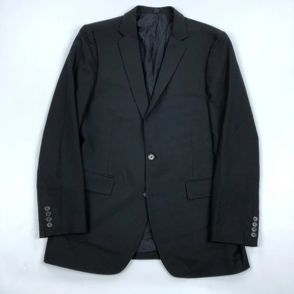 J Crew 40L 32x34 Black Flex Wool Thompson Mens Jacket Pants Suit Slim - Image 2 of 4
