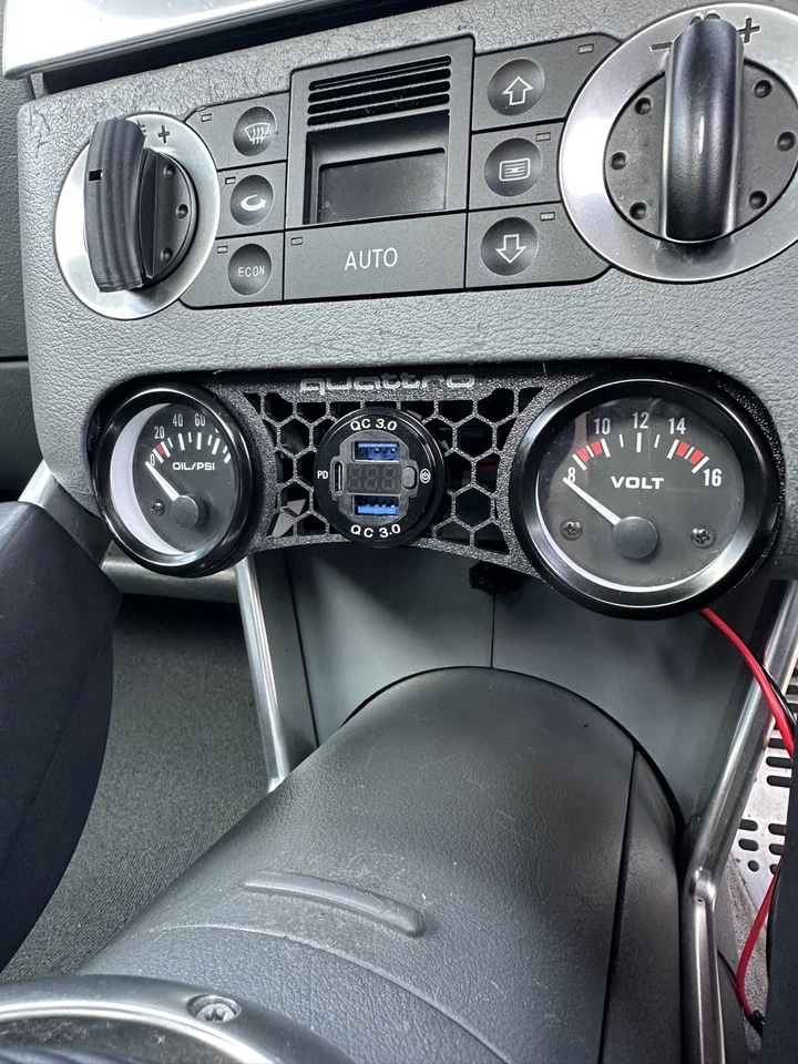 Audi TT Mk1 Dual 52mm Dial Mount With 28.5mm USB Charge Point Mount - Image 4 of 4