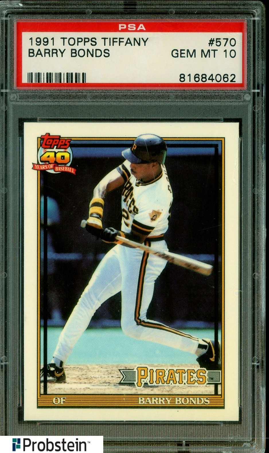 1991 Topps Tiffany #570 Barry Bonds Pittsburgh Pirates PSA 10 GEM MINT