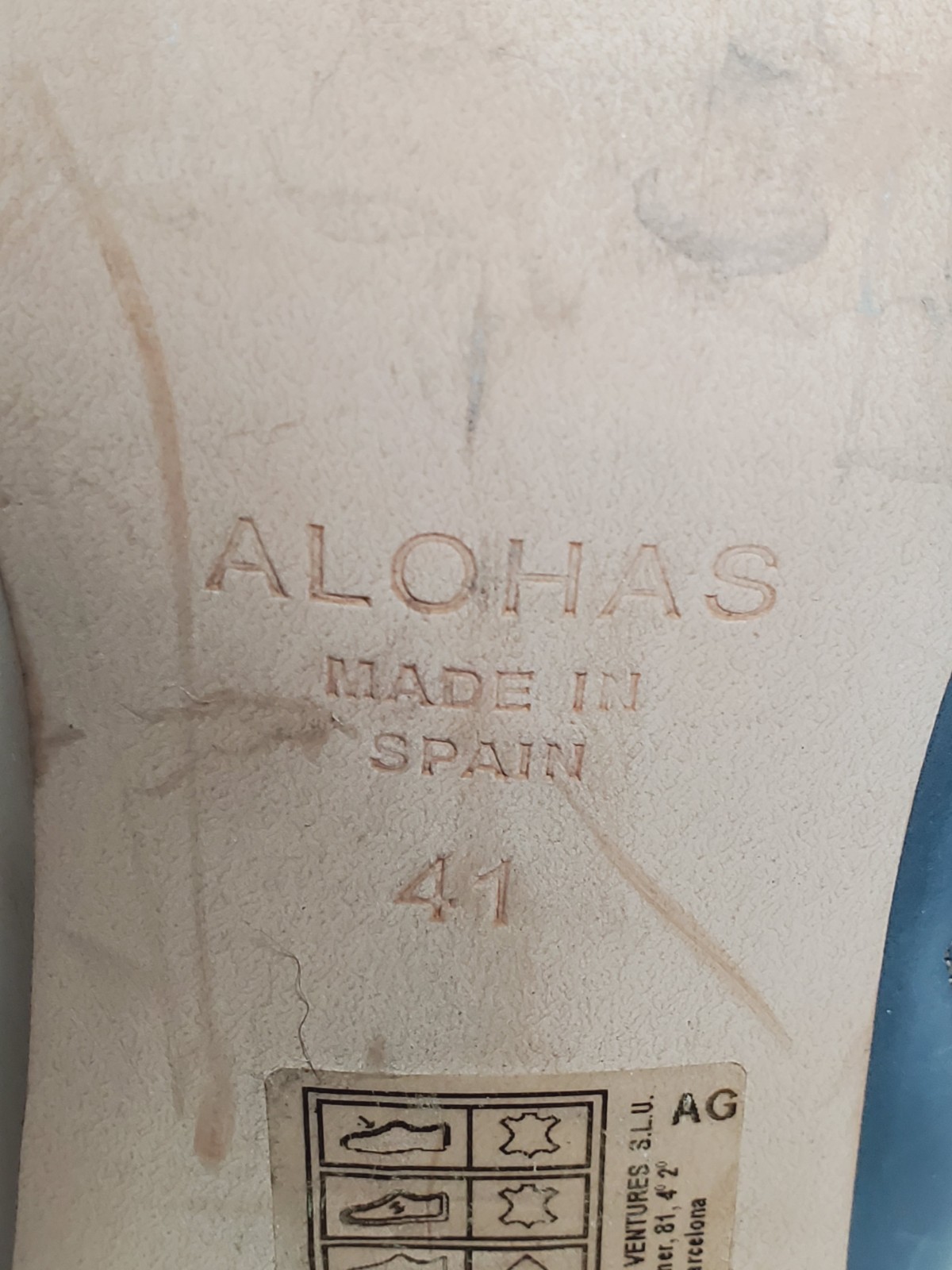 Alohas North Blue Geometric Patchwork Heeled Leat… - image 14