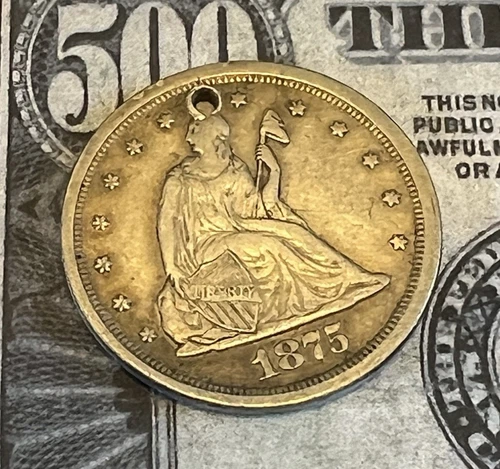 1875 S Seated Liberty 20 Cent - XF - Great Jewelry Piece - Only Minted 4 YEARS