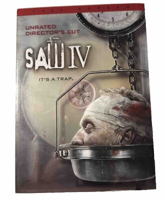 Saw IV DVD 2008 Full Screen Unrated Directors Cut Lionsgate Tested