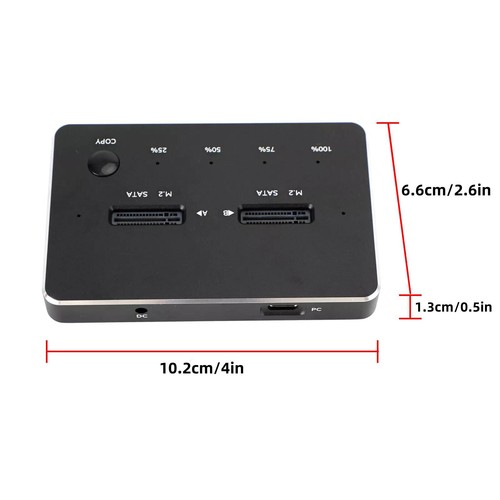 New Durable High-speed Dual Bay M.2 SATA+SATA SSD Docking Station Duplicator - Picture 13 of 13
