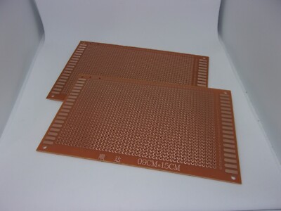 2x Pack Lot Blank Soldering Circuit Board Universal Breadboard Prototype 9x15cm