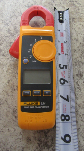 FLUKE 324 Clamp Meter, True-RMS, W/Leads & Case - Picture 8 of 11