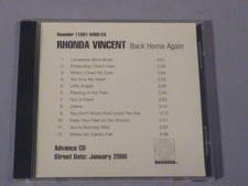 Rhonda Vincent - Back Home Again - Rounder Advance Promo CD - NM