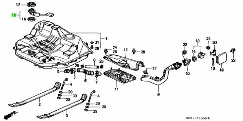 HONDA GENUINE OEM Fuel Tank Sending Unit fits 1988-1991 Civic,CRX 37800-SH3-003 - Picture 5 of 6