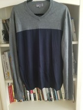 New Rare Design  179 Mens Vince Wool Blue/Grey Sweater Size XL