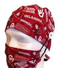 University of Oklahoma Medical Hat- Unisex Surgical Tie Cap